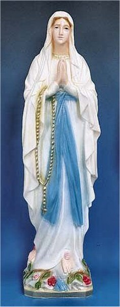 Our Lady Of Lourdes Color Statue Garden Yard Art